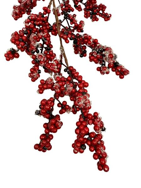 Gałązka czerwone kuleczki 68 cm