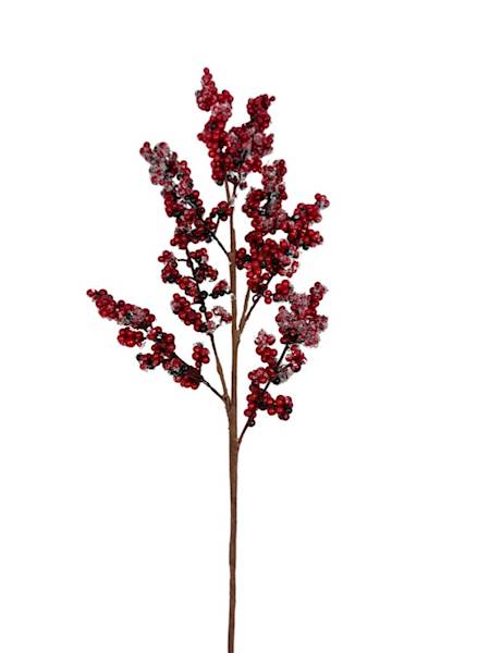 Gałązka czerwone kuleczki 68 cm