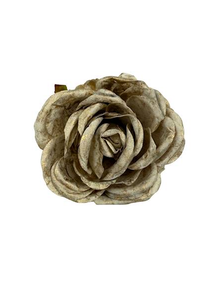 Róża pozłacana główka 9 cm beż