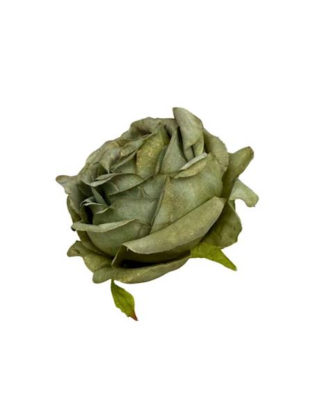 Róża pozłacana główka 9 cm zielona