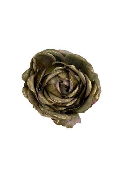 Róża pozłacana główka 9 cm brudny zielony