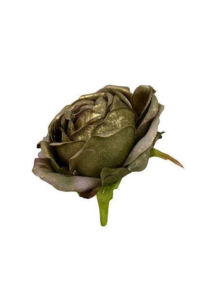 Róża pozłacana główka 9 cm brudny zielony
