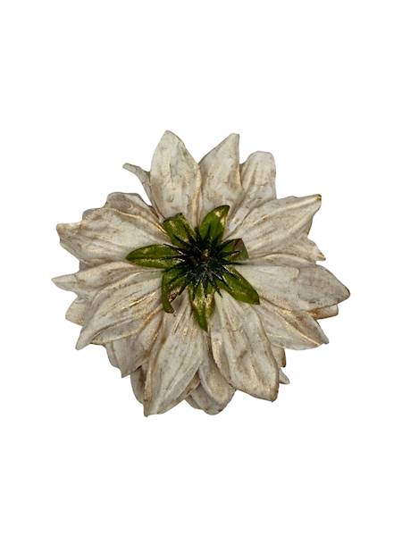 Dalia główka pozłacana 15 cm beż krem