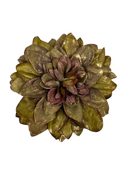Dalia główka pozłacana 15 cm brudny zielony