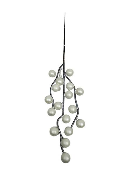 Perełki gałązka z kuleczkami 29 cm srebrna