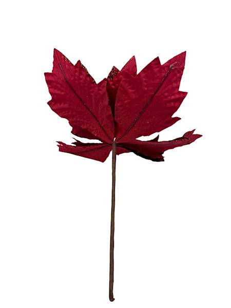 Gwiazda betlejemska welurowa 30 cm czerwona