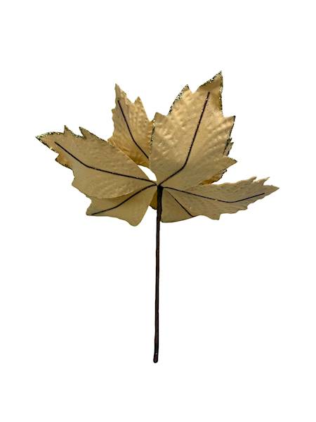 Gwiazda betlejemska welurowa 30 cm złota