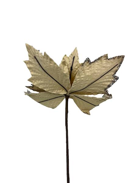 Gwiazda betlejemska welurowa 30 cm ciemny beż