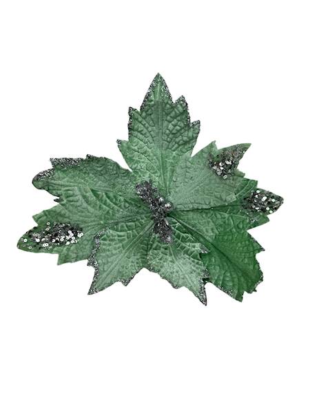 Gwiazda betlejemska welurowa 30 cm pistacjowa