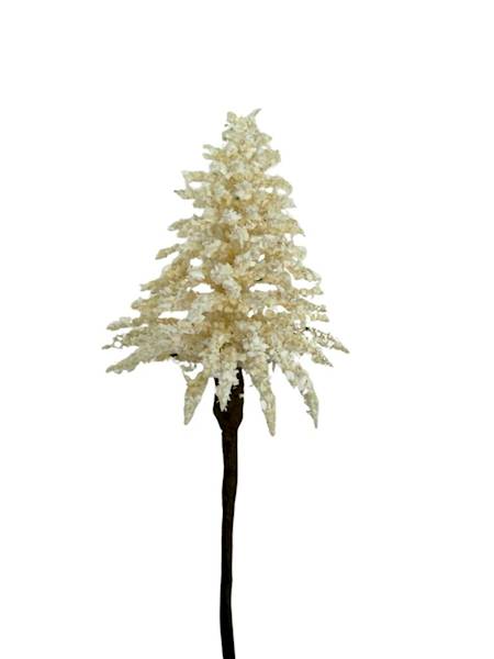 Choinka 6 cm kremowa