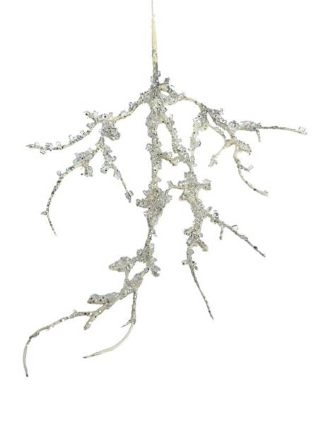 Gałązka kryształ 33 cm biała 