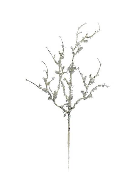 Gałązka kryształ 33 cm biała 