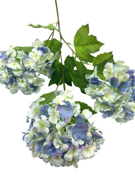 Kalina gałązka 68 cm kremowo niebieska