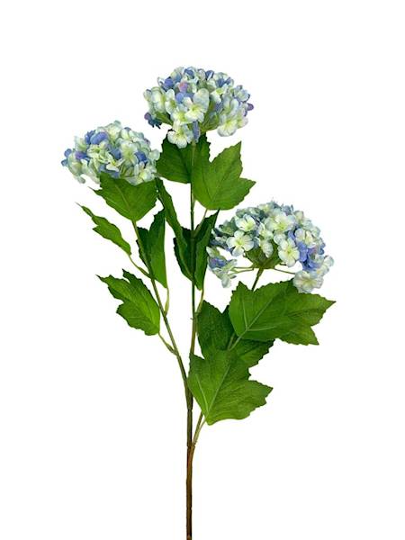 Kalina gałązka 68 cm kremowo niebieska