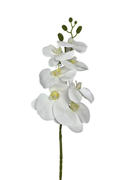 Storczyk silikonowy gałązka 107 cm biały