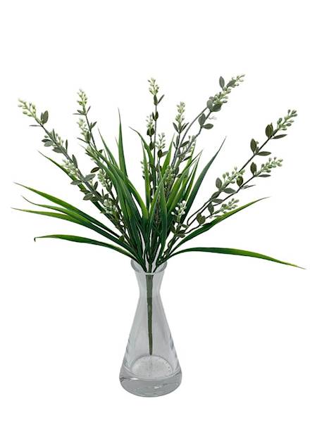 Bukiet traw i dodatków 47 cm zielony bielony