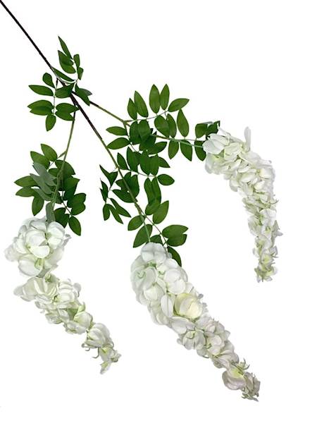 Wisteria gałązka 104 cm biała
