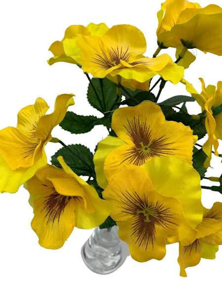 Bukiet bratki 26 cm żółty