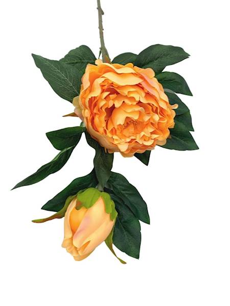 Piwonia gałązka 92 cm pomarańczowa