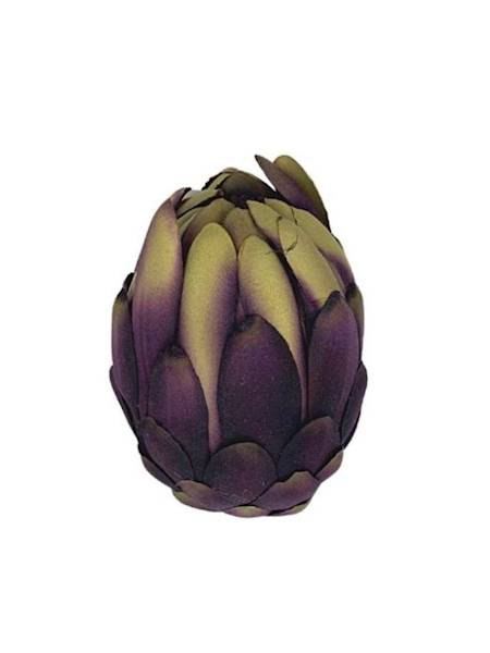 Protea główka14 cm ciemny fiolet z zielonym