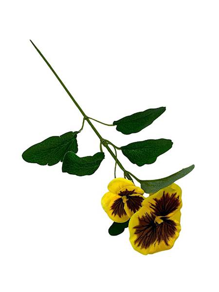 Bratek gałązka 33 cm żółty z brązem