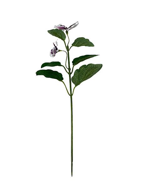 Bratek gałązka 33 cm biały z fioletem