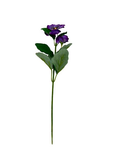 Bratek gałązka 33 cm fiolet z czarnym