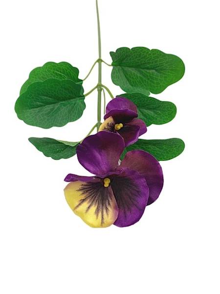 Bratek gałązka 33 cm purpurowo żółty