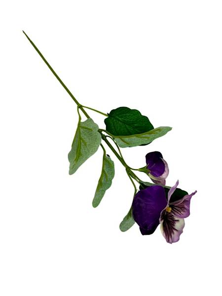 Bratek gałązka 33 cm fiolet i krem