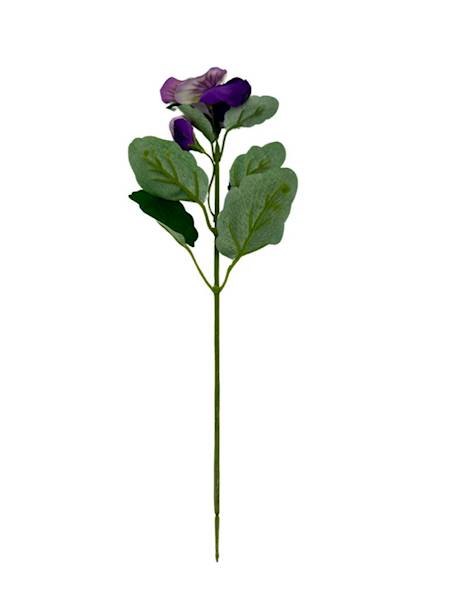 Bratek gałązka 33 cm fiolet i krem