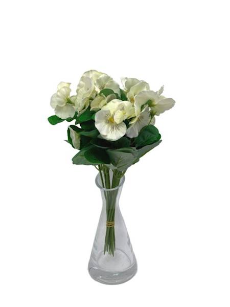 Bratek gałązka 33 cm biały