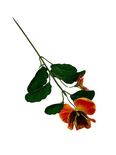 Bratek gałązka 33 cm pomarańczowy