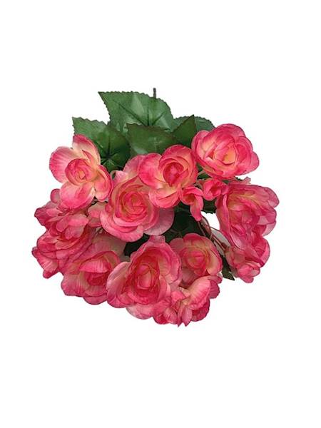 Bukiet begonia 28 cm róż krem