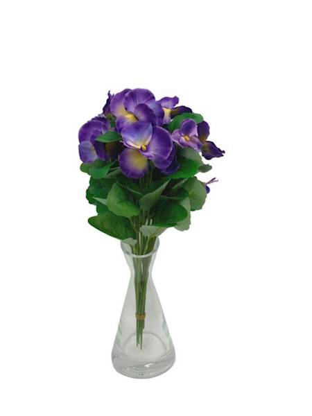 Bratek gałązka 33 cm fioletowo żółty