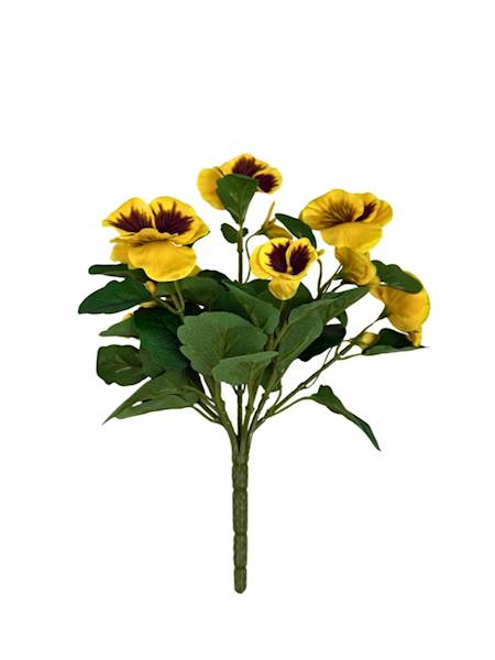 Bukiet bratki 30 cm żółte z brązem