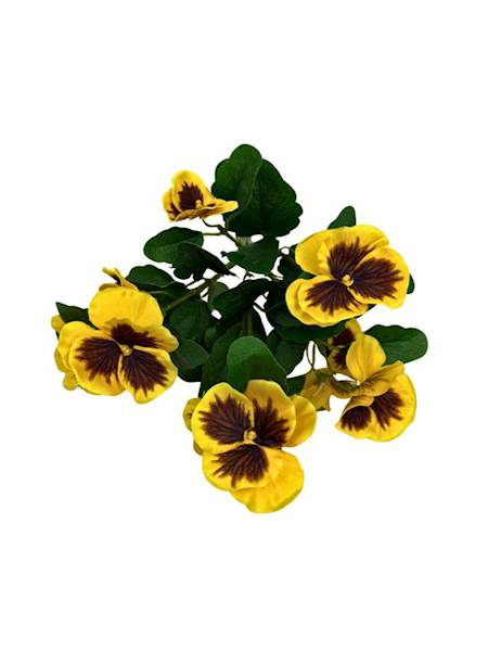 Bukiet bratki 30 cm żółte z brązem