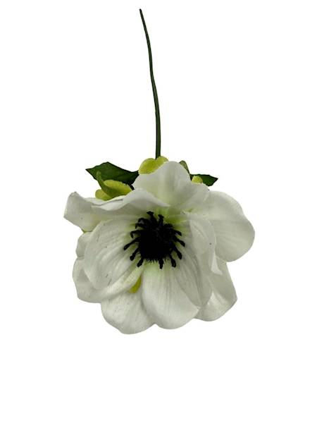 Anemon gałązka 34 cm biały