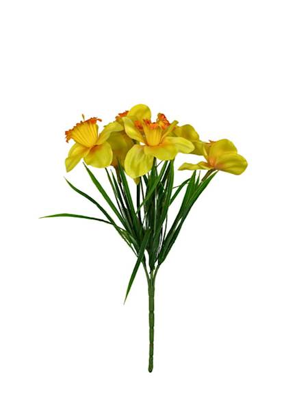 Bukiet żonkili 30 cm żółto pomarańczowy