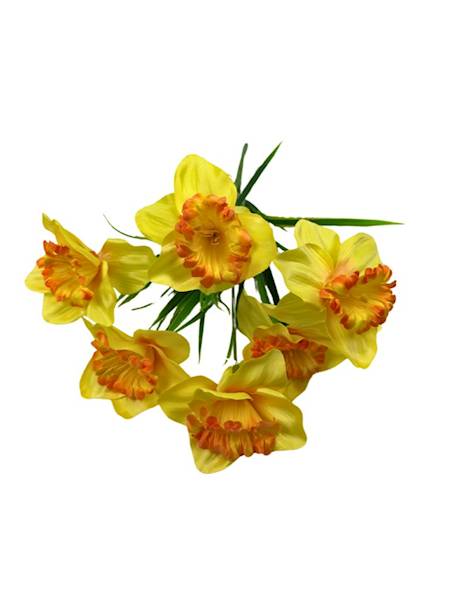 Bukiet żonkili 30 cm żółto pomarańczowy