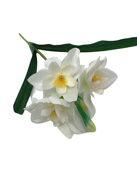 Narcyz gałązka 38 cm biały
