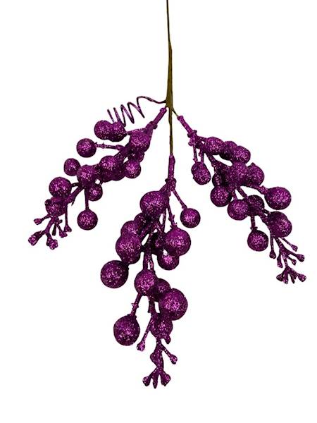 Pik kulki brokat fioletowe 30 cm