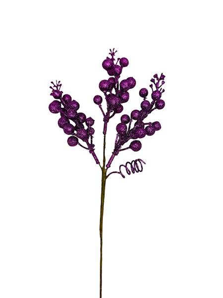 Pik kulki brokat fioletowe 30 cm