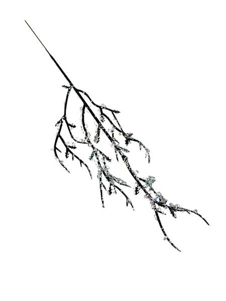 Gałązka kryształ 33 cm czarna