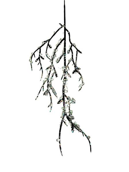 Gałązka kryształ 33 cm czarna