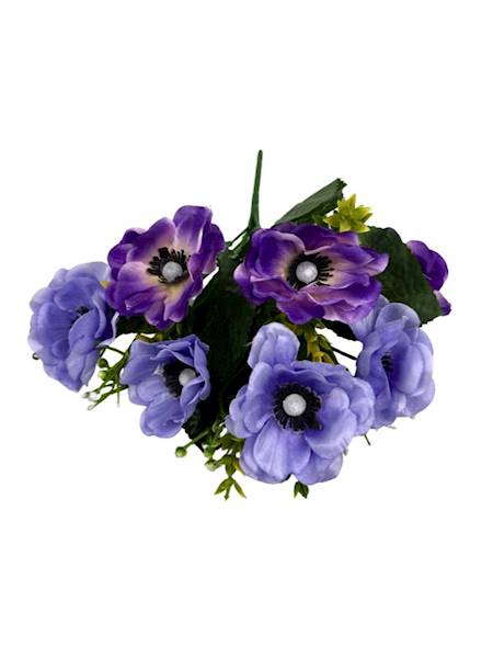 Bukiet anemony 27 cm fioletowy