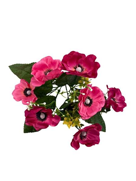 Bukiet anemony 27 cm różowy