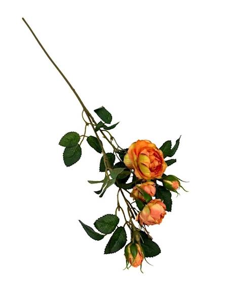 Róża gałązka 50 cm pomarańczowa