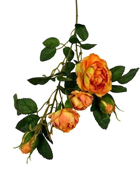 Róża gałązka 50 cm pomarańczowa