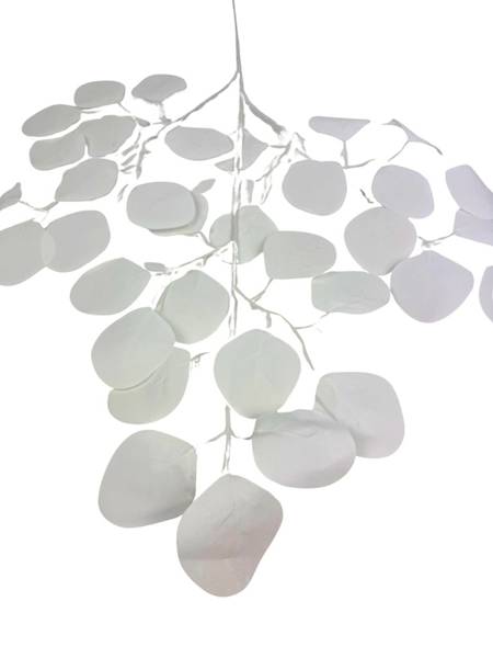 Eukaliptus gałązka 60 cm biały