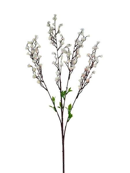 Gałązka kwiatuszki silikonowe 90 cm kremowe